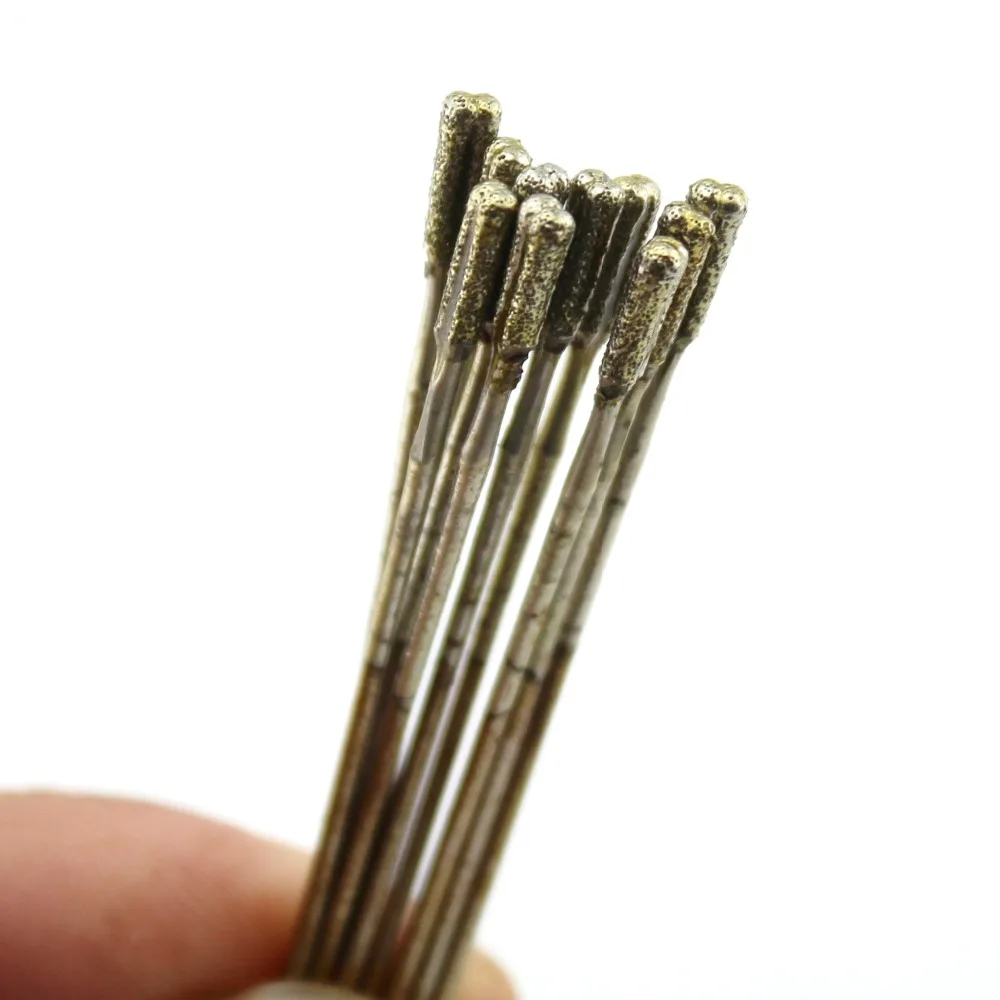 20Pcs 1-2.2mm Micro Diamond Drill Bits Small Gemstone Carving Burrs Masonry Drilling Lapidary Tools for Stone Sea Glass Jewelry