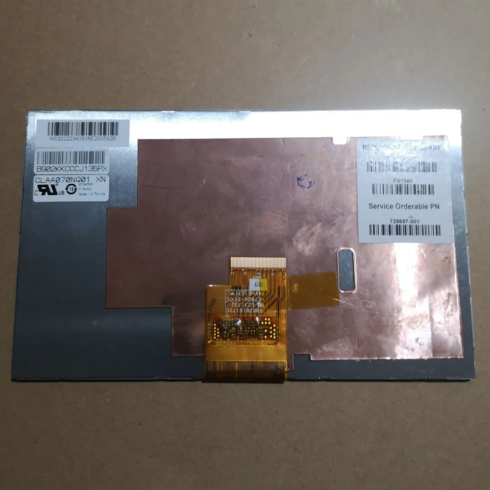 

7 inch LCD display screen CLAA070NQ01 XN for HP tablet pc dedicated 1024 * 600 IPS