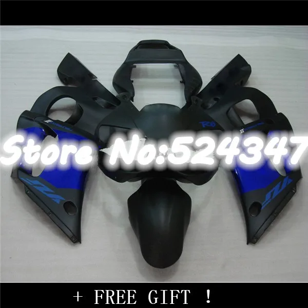 Hey-Fairing YZFR6 1998 - 2002 98 99 Matter Black Blue  Fairing YZF R6 00 01 for Yamaha