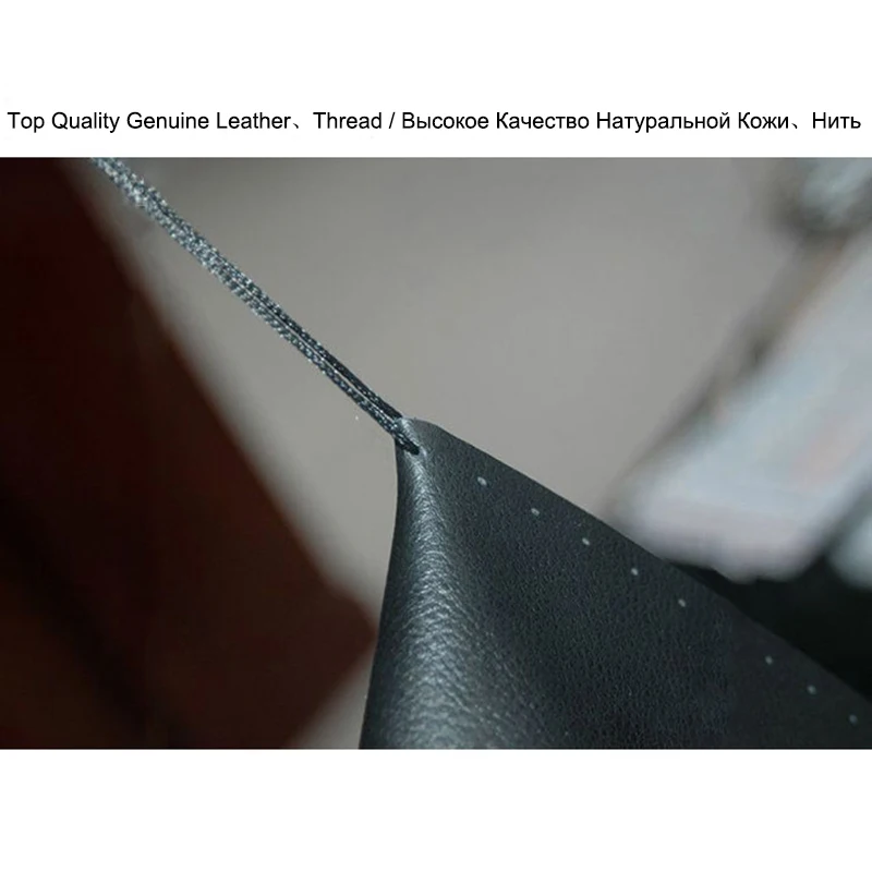 DIY Braid On Steering Wheel Car Steering Wheel cover Genuine Leather handbar covers With Needle Thread Universal Car-Styling