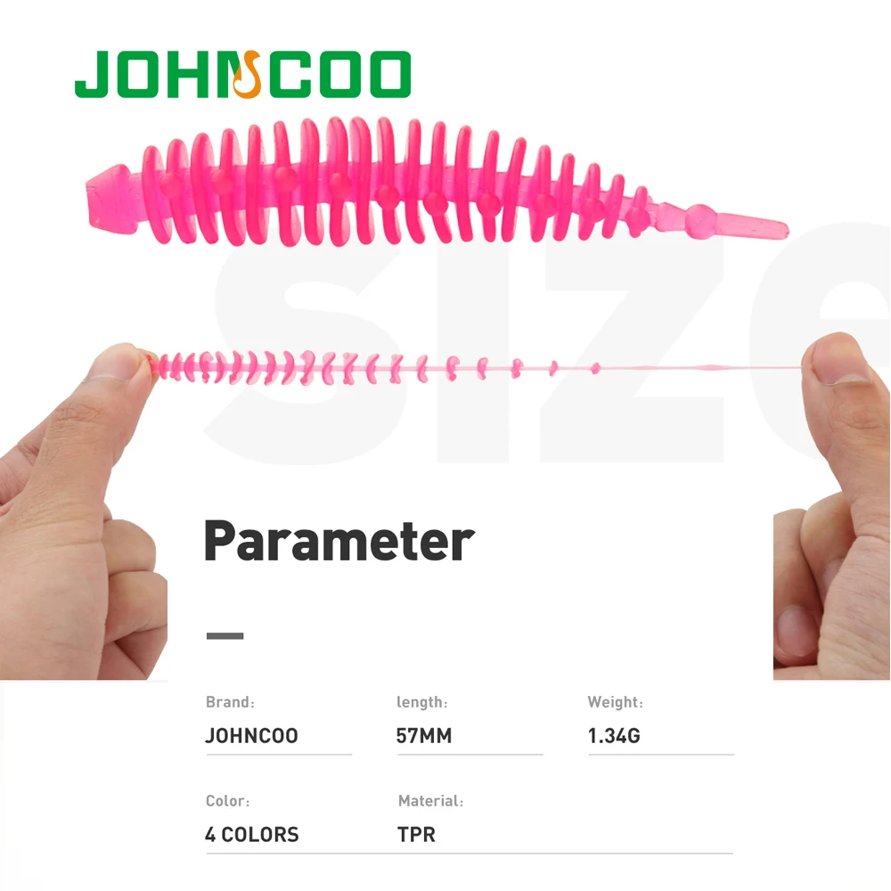 JOHNCOO UL Fishing Floating Fishing Lure TPR Soft Silicone Lure 0.85g 1.3g Soft Bait 12pcs Swimbaits UL Jigging Lure Trout Lure