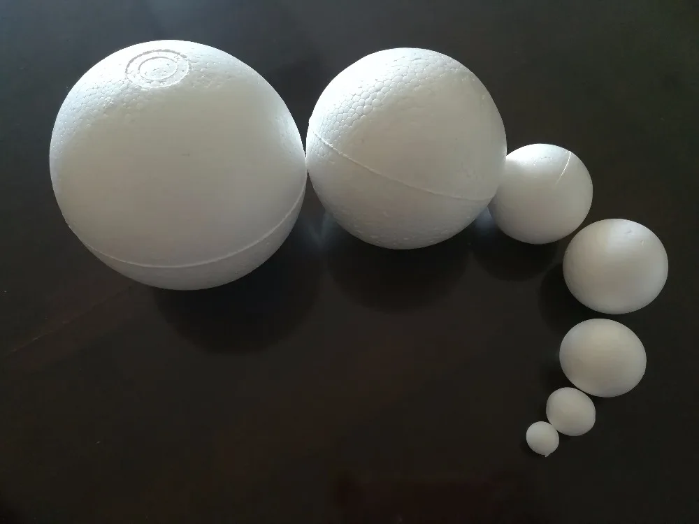 4cm 100pcs Natural White Styrofoam Round Balls DIY Handmade Craft Painted Ball 40mm 1.57inch