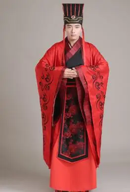 Traditional wedding Hanfu dress For Overseas Chinese Film TV performance Costume Ancient China bride Groom red  wedding Outfit