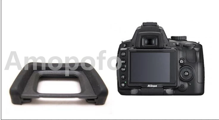 Amopofo ocular de borracha para câmera nikon, óculos de proteção com copo de olhos dk24 para nikon d5000 d3100 d3000/d5100 dslr