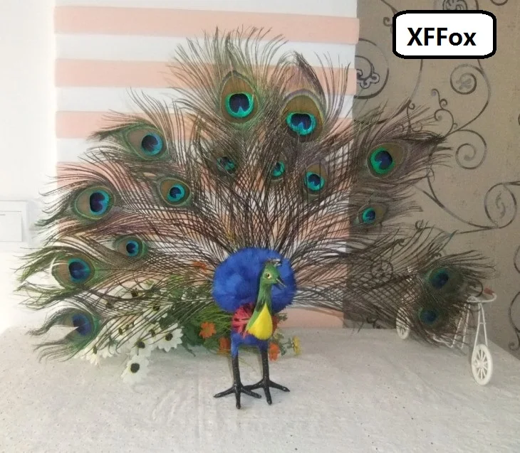 new real life colourful peacock model foam&feather simulation beautiful peacock bird gift about 40x50cm xf0324