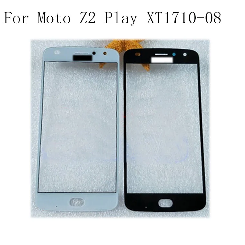 For Moto Z2 Play XT1710-08  Front Outer touch Screen Glass Lens without flex cable Cover Repair Parts  For Moto M 2 Play