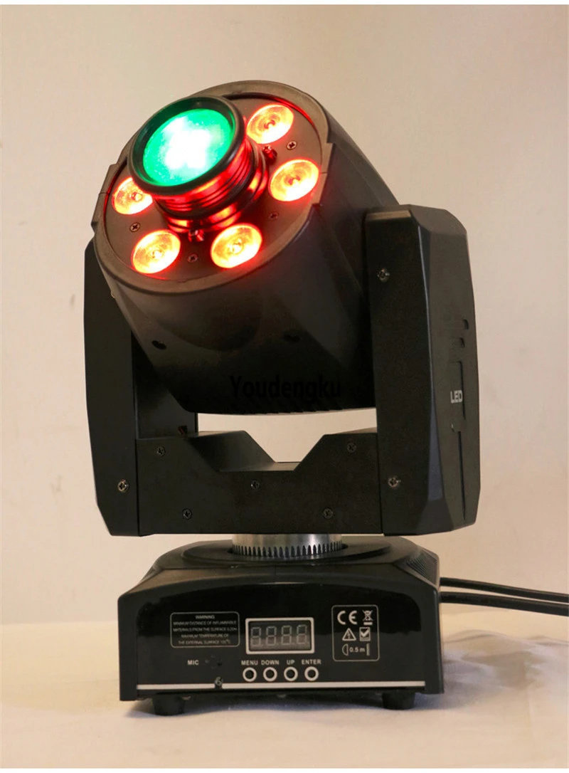 6pcs Rotating Gobo Disco dj lighting RGBW 4in1 30 watt spot led moving head Mini Spot 30w LED Moving head wash light