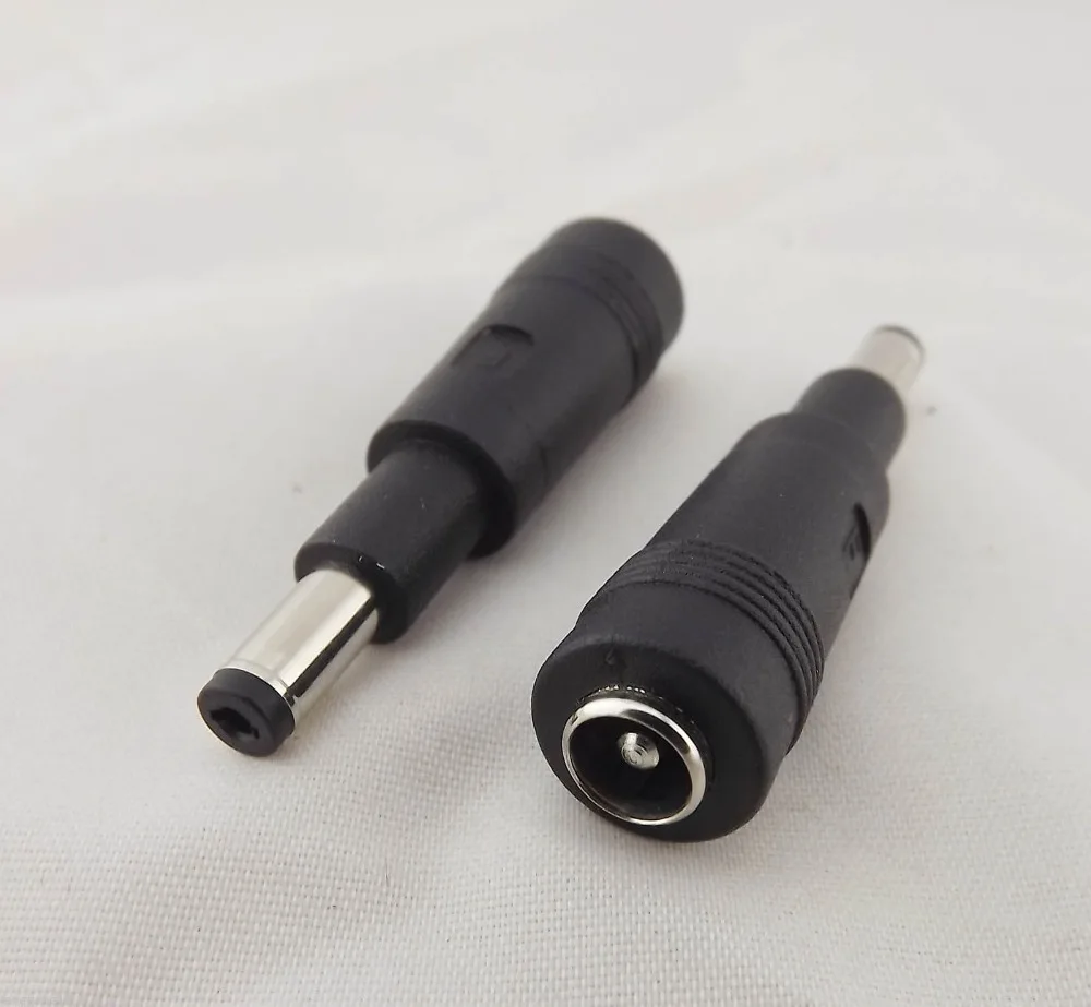 2pcs 5.5x2.1mm Female To 4.8x1.7mm Bullet Male DC Power Connector Adapter Hp Compaq