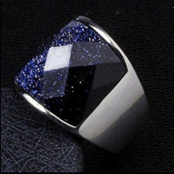 NEW Fashion Luxury Purple Natural Stone Rings For Men 316L Stainless Steel Rings Jewelry Best Friends Birthday Gifts