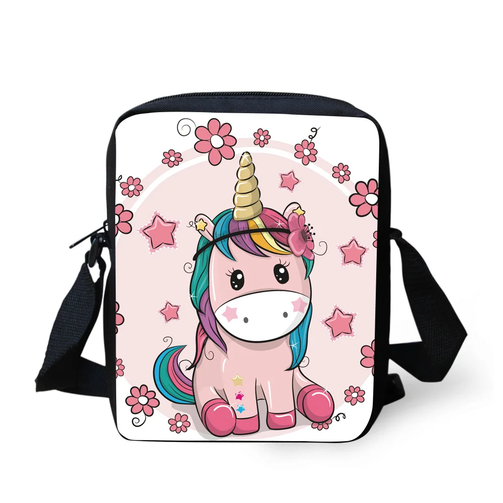 

Cross Body Bag Cartoon Unicorn Pattern Messenger Bags for Boys Hot Brand Small Cross Body Bags for Ladies Mens Travel Bags