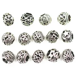 10pcs 4.5mm Hole, Tibetan Silver Spacer Beads for Jewelry Making Fit Charm Bracelet Loose Spacer Beads DIY Jewelry Findings