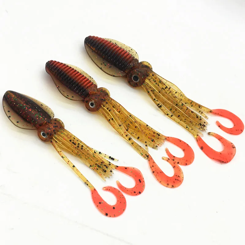 12cm/15cm/18cm Fishing Tuna Lures Octopus Skirts Fishing Soft Lure Luminous/UV Squid Jig Sea Fishing Wobbler Bait Lure Leurre