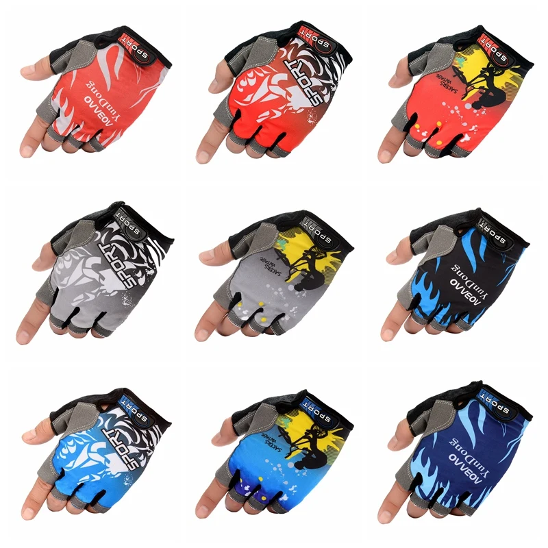 Gants de cyclisme pour hommes et femmes, en Gel antidérapant, demi-doigt, respirant, pour sport d'été, pour vélo vtt