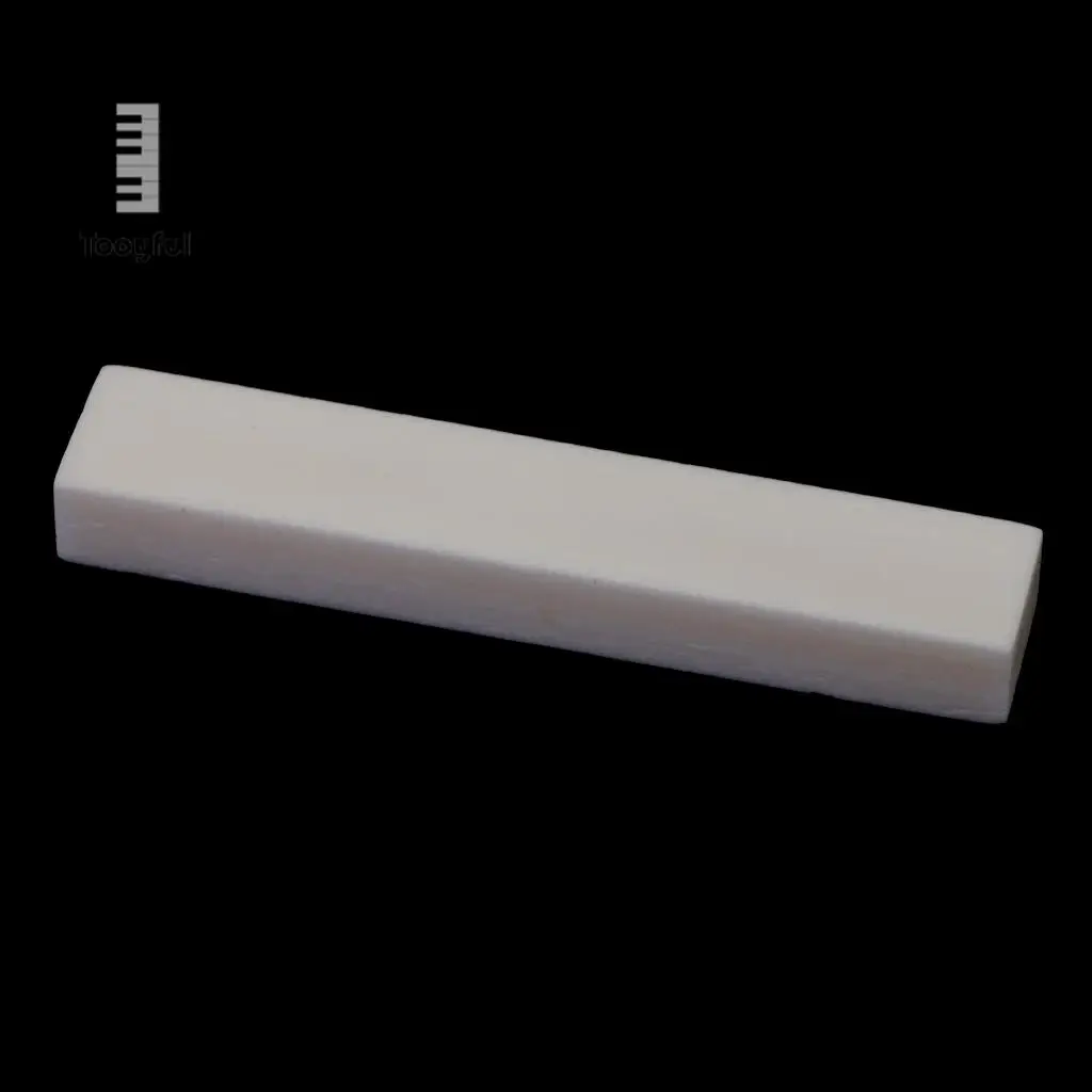Tooyful Portable Nut & Saddle Real Pure Acoustic Natural Cattle Bone Replacement Accessories for Handmade Classical Guitar Ivory