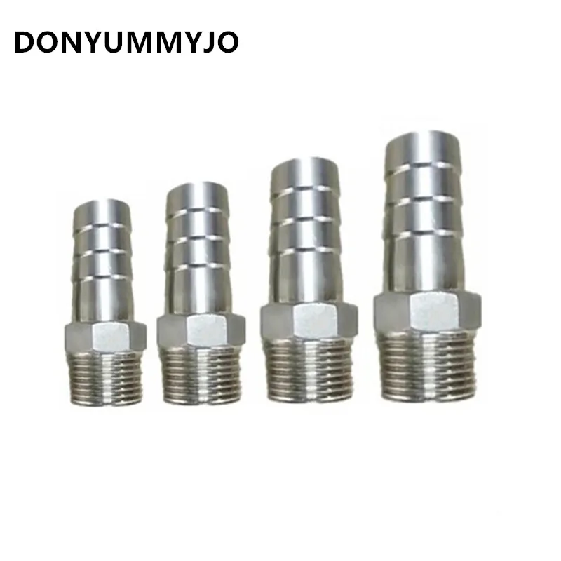 

BSPT 1/4" DN8 Male Thread Pipe Stainless Steel SS304 Barb Hosetail Connector Fittings For Water Oil Gas