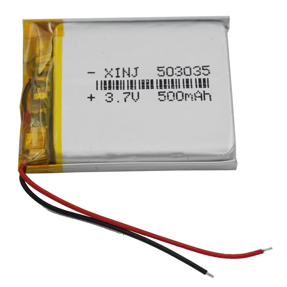 3.7V 500 mAh batteria ai polimeri di litio 503035 JST 2pin 1.0/1.25/1.5/2.0/2.54mm connettore per GPS DVR fotocamera MP3 MP4 navigazione per auto