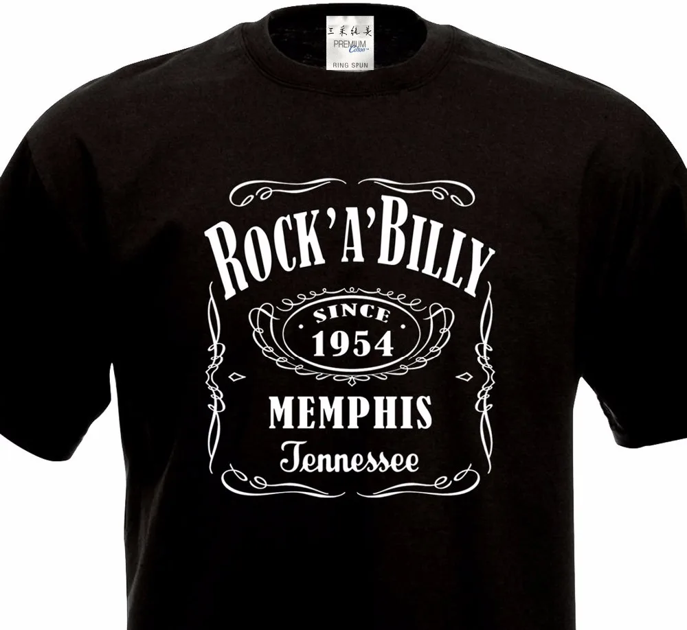 2019 New Fashion Casual Cotton Short-Sleeve ROCK'A'BILLY - Rockabilly Daniel's Rock'n'Roll Memphis USA SUN Clothing Tshirt