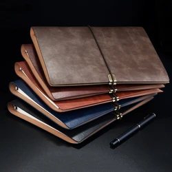 Soft Cover Leather Notebook A5 Planner Organizer Spiral Binder Agenda 2024 Business Office B5 Note Book Notepad Stationery