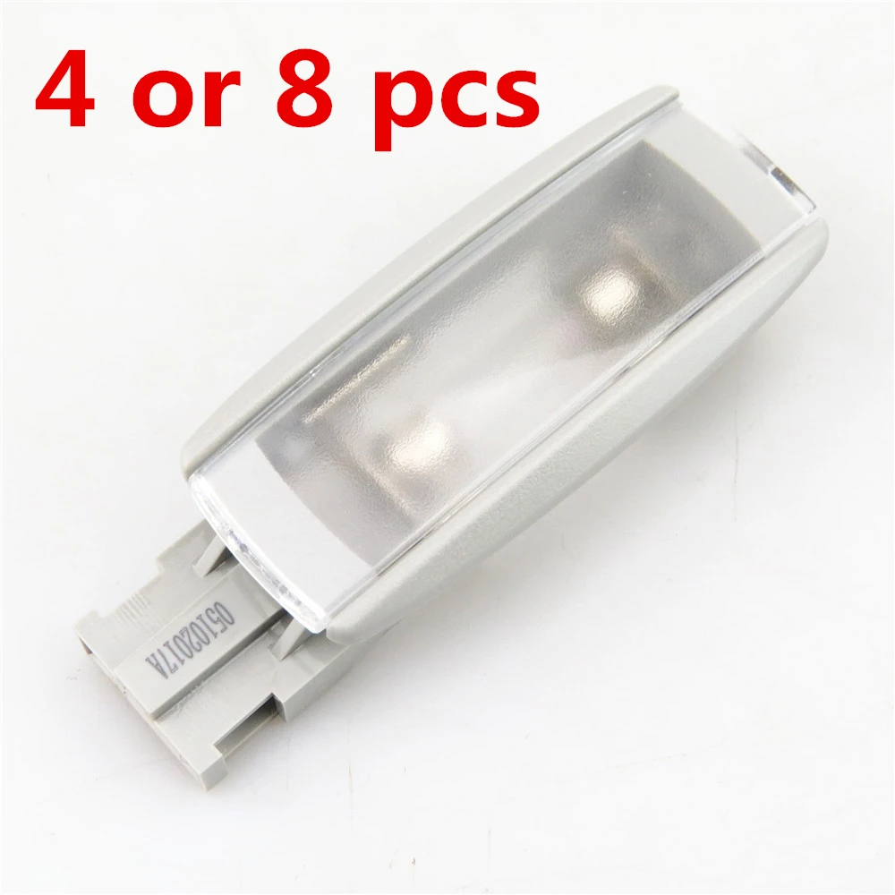 READXT 4&8 pieces/pack Gray Car Interior Dome Light Makeup lamp For Passat B6 B7 CC Golf 5 6 MK6 7 MK7 Tiguan Polo Seat Leon