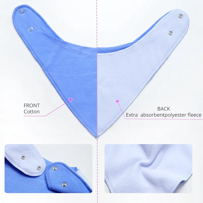 Bavoirs Triangle Pur pour Bébé Garçon et Fille, Bandana Doux, Multi-usage, Écharpe d'Alimentation, Accessoires, 4 Pièces