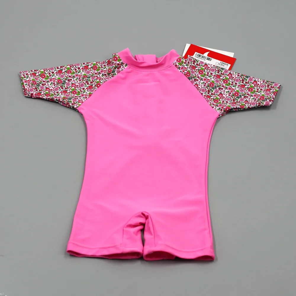 

3-4T Baby Girls Rash Guards Bebe swimwear sunscreen one piece bathing suit Kids Bathsuit beachwear swimsuit for diving surfing