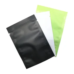 100PCS Matte Flat Open Top Aluminum Foil Bag Vacuum Heat Seal Packaging Pouches Dried Food Coffee Tea Mylar Foil Bag Smell Proof