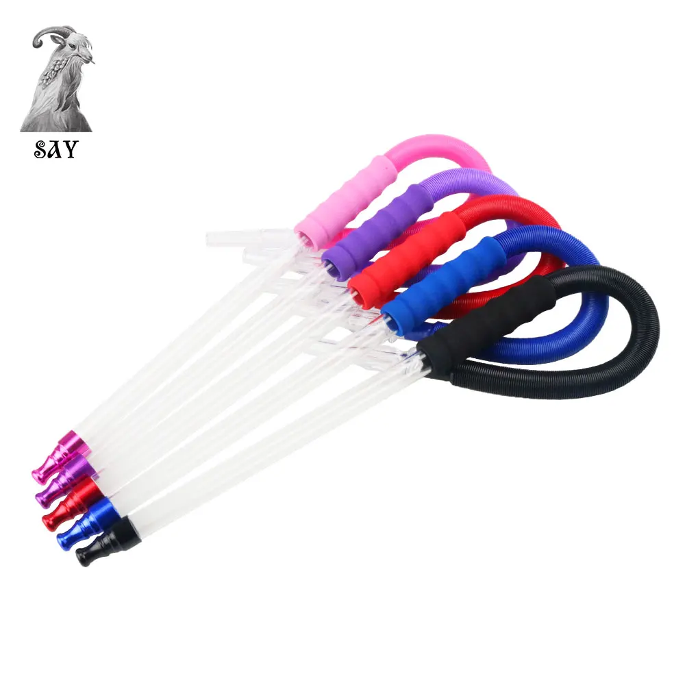 

SY Retractable Shisha Hookah Hose Nargile Tube Acrylic Sponge Wrapped Smoking Accessories Long Handle