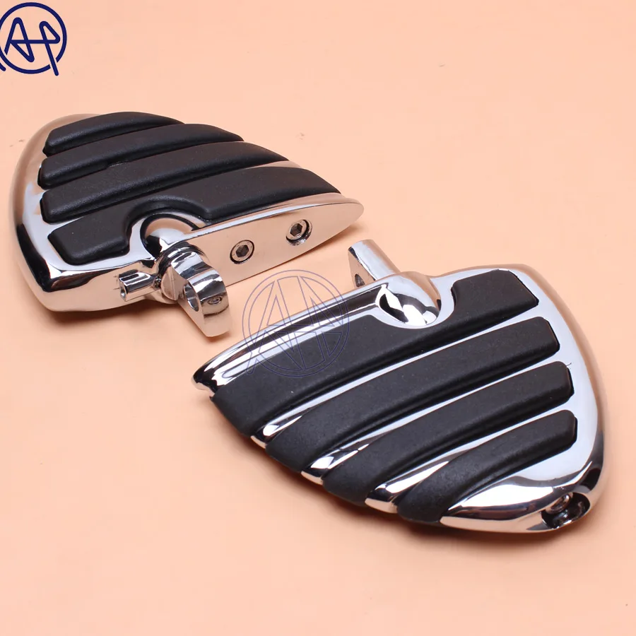 

Motorcycle Foot Pegs Unique Footrest Chroming Passenger Pedal Fit For Harley Softail Sportster Dyna Fat Boy