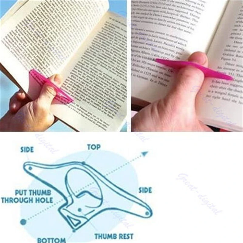 Di alta Qualità Multifunzione In Plastica Pollice Pagina Del Libro Holder Conveniente Libro Marcatore ABS Segnalibro
