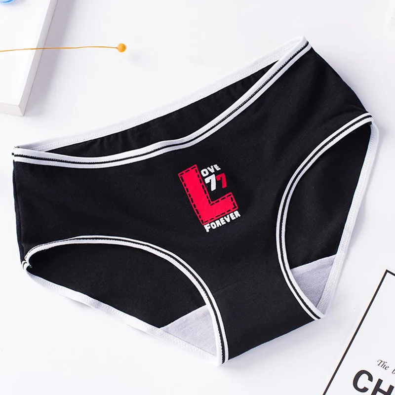 4pcs/lot Black Underwear Women Panties Plus Size Briefs Sexy Panties Shorts Lingeries Calcinha Girls Underpant Panty Candy color