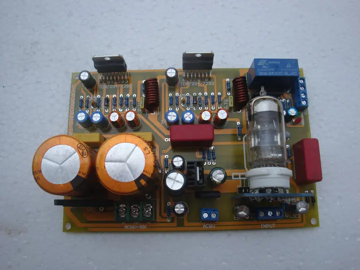 

Новый ламповый усилитель мощности 6N3, TDA7293, 2*100 Вт, 2,0 каналов, Плата усилителя, предустановленный задний
