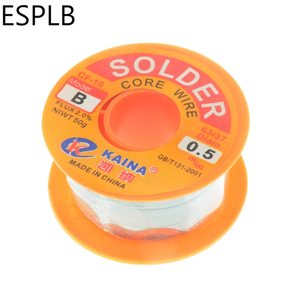 63/37 CF-10 50G Solder Wire Tin Model B Clean Rosin Lead Core Welding Soldering Iron Reel Flux 2% 0.5/0.6/0.8/1.0/1.2/1.5/2.0mm