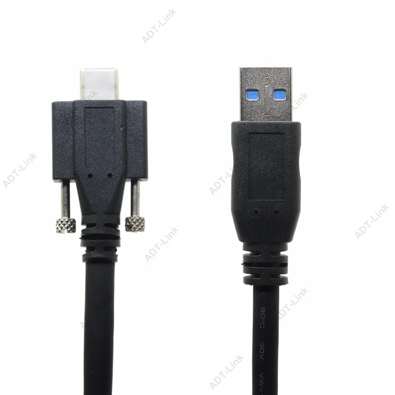 Machine Vision Industrial Camera USB 3.1 Type-c Cable With screw locking USB-C 3.1 Type C For IDS Ximea Imaging Source Camera