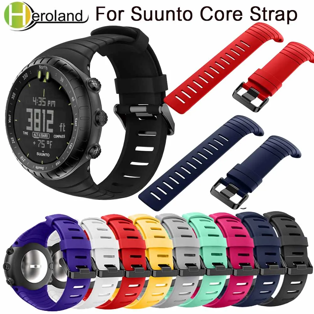 Bracelet outdoors Sports Silicone watch strap For Suunto Core watchBand Smart watch Replacement TPU Strap Wristband Accessories