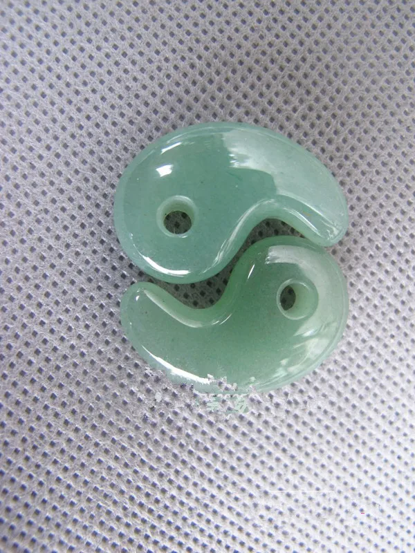 Green aventurine Magatama Shinto amulet pendant