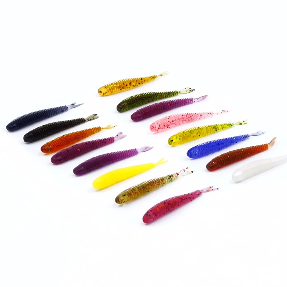 Soft Fishing Lures Split Tail Sandworms 5.8cm 1g 10pcs Swimbait  Soft Bait Shad Carp Fly Fishing Tackle