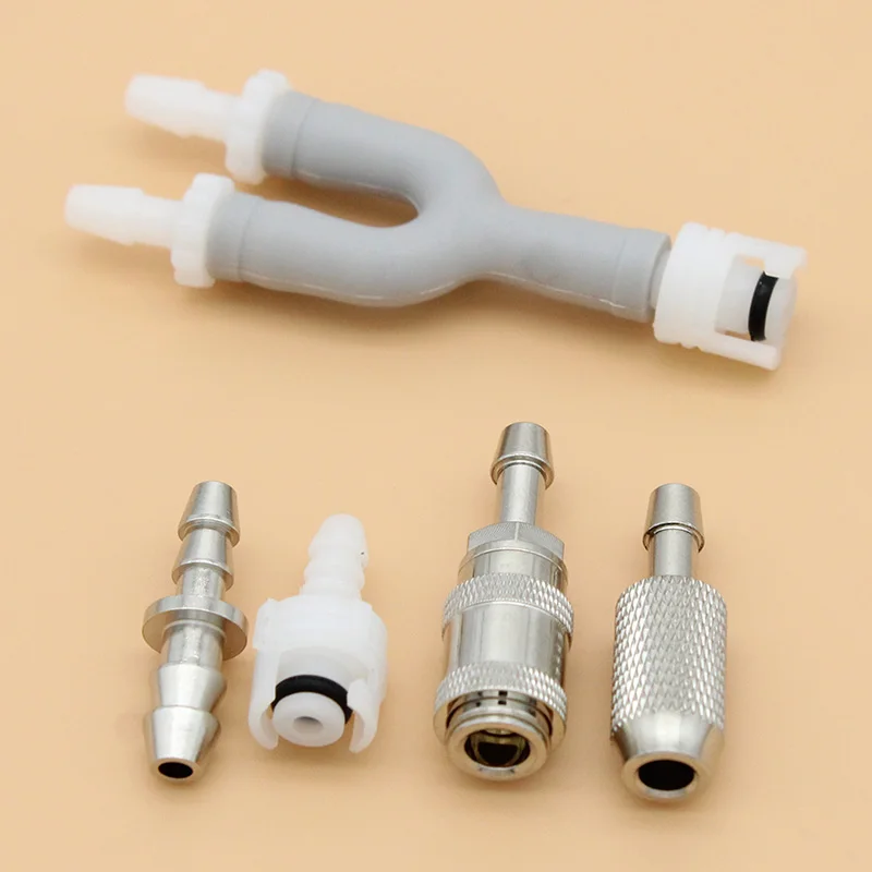 10pcs NIBP blood pressure cuff dual tube air hose Y adapter connector to GE Marquette/NihonKohden Adult/Neonate/Infant cuff.