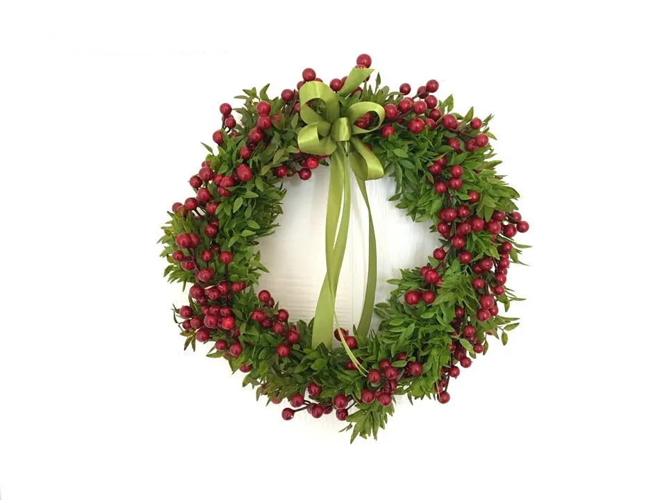 

32cm Christmas Wreath Decorative Simulation Flowers Christmas Decoration for Home Party New Year Supplies