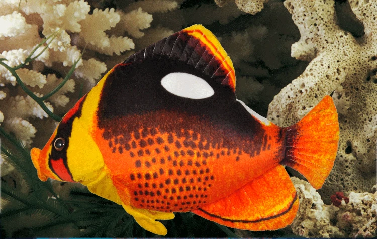 

new plush simulation Butterflyfish toy orange Butterflyfish doll gift about 43x25cm 2727
