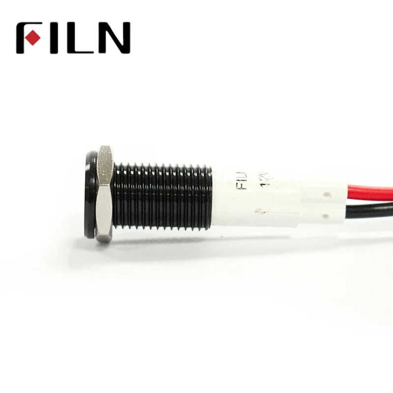 Wasserdichte Lampe FILN 12V LED Auto Boot LED Warnung Dashboard Signal Leuchtet Instrument Pilot licht 10mm