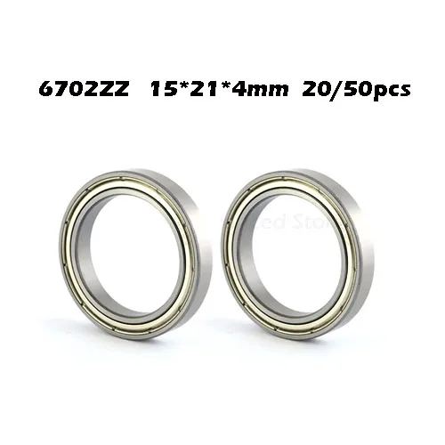 20/50pcs free shipping The high quality of ultra-thin deep groove ball bearings 61702ZZ 6702ZZ 15*21*4 mm