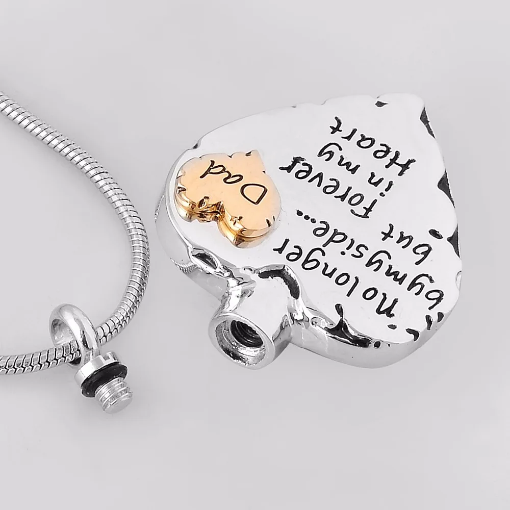Men No Longer by My Side Forever in My Heart Locket Cremation Memorial Ashes Urn Pendant Necklace for Mom,Dad,Grandpa...Jewelry