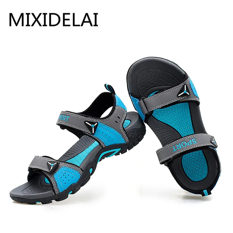 MIXIDELAI-Sandales d\'extérieur pour hommes, chaussures de plage décontractées, respirantes, grande taille 35-46, été