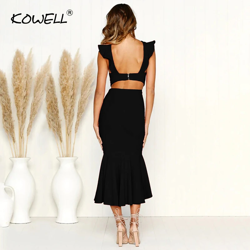 Vendita calda Increspature Scava Fuori Backless Sexy Delle Donne Del Vestito Lungo Senza Maniche Dalla Fasciatura di Bodycon Maxi Vestito Elegante Abiti Da Festa di Natale