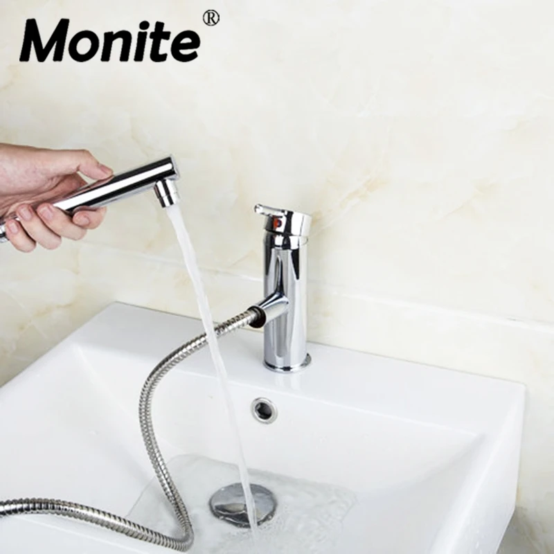 

Water Mixer Basin Sink Faucet Basin Mixer Tap Brass Taps Bathroom Chrome Faucet Pull Out Modern Deck Mounted Faucet Tap