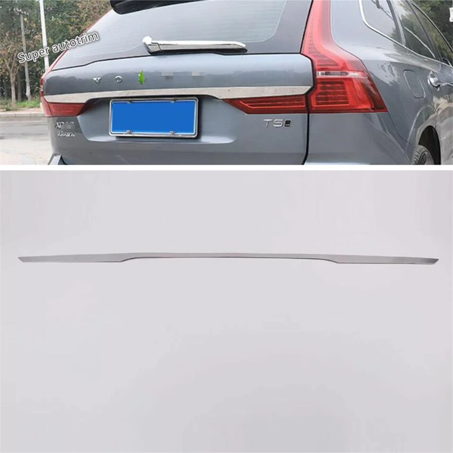 Rear Tailgate Trunk Door Decoration Strip Cover Trim Stainless Steel Exterior Modified Accessories For Volvo XC60 2018 - 2022