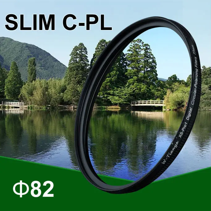 WTIANYA 82mm C-PL CPL Circular Polfilter Objektiv-filter 82mm (5,3mm Ultra Slim, K9LR Optisches Glas, vermeiden Vignettierung)