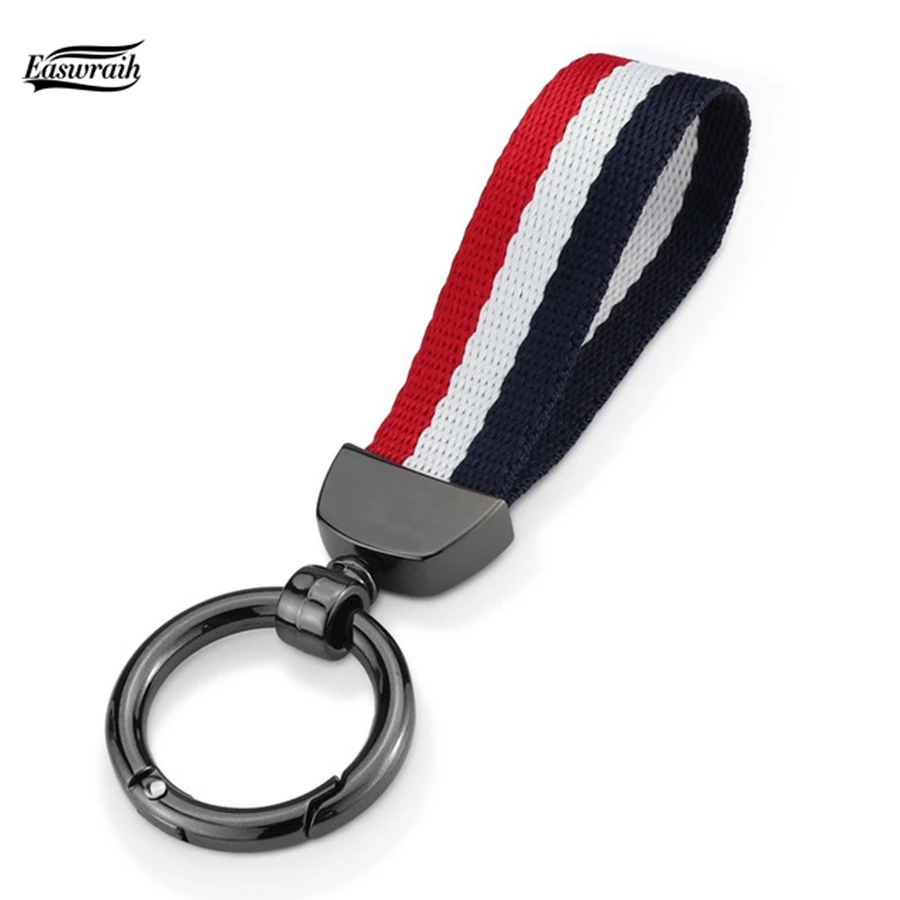 Housekeeper Car Motorcycle Home Metal&Nylon Keychain Men Key Ring Women Key Holder Strap String Trinket Buckle Accessories