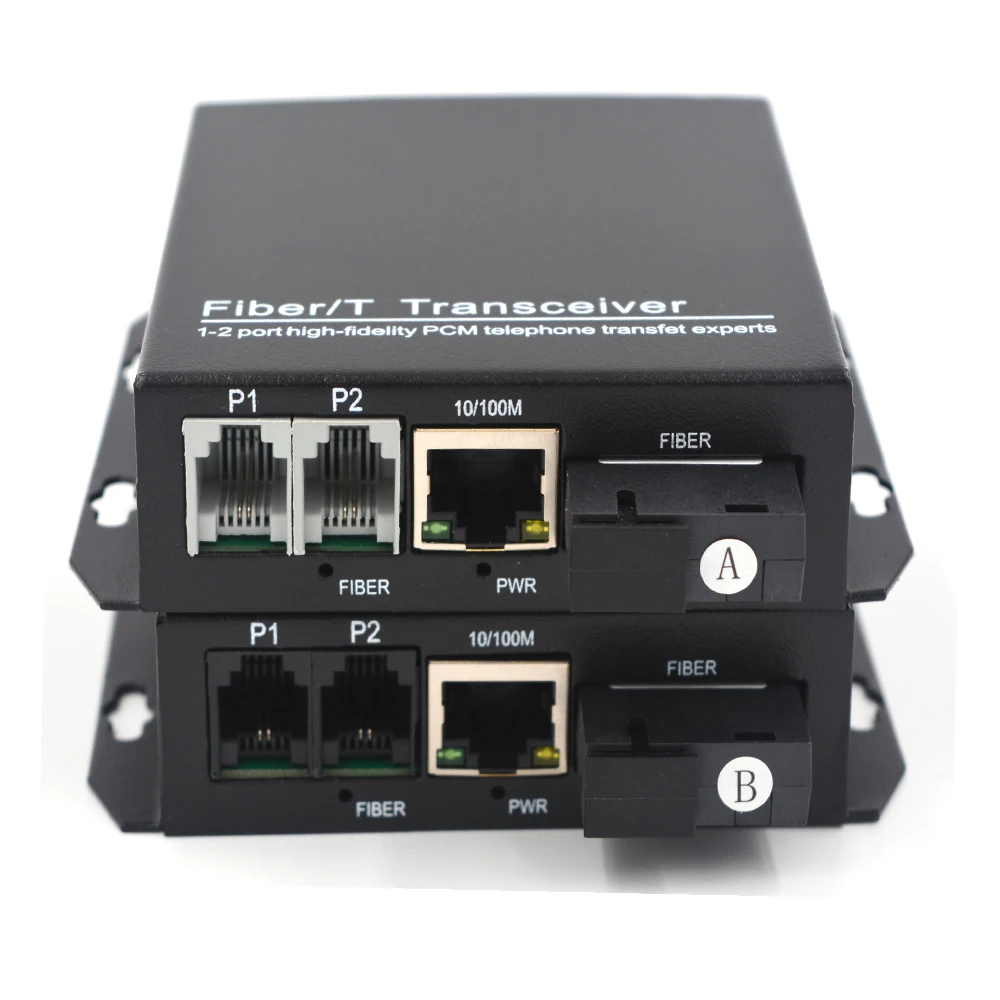 

PREMIUM Telephone Extenders - 2 channels PCM Voice Telephone over Fiber Optic up 20Km 10/100Mbps Ethernet SC Singlemode fiber