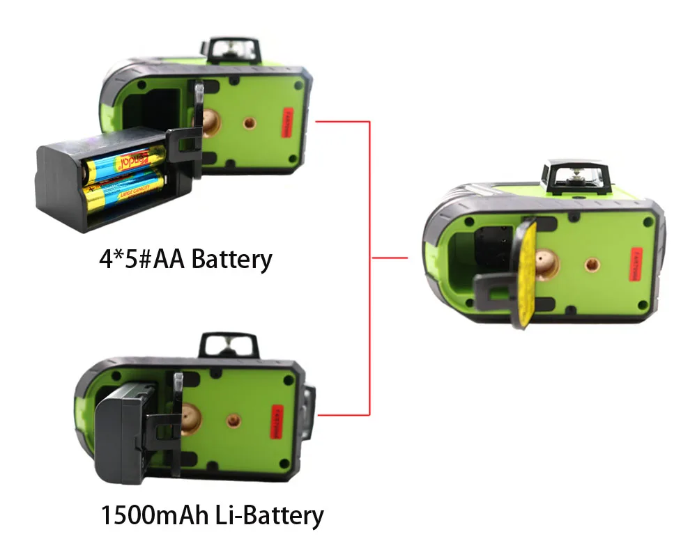 Imagem -05 - Leão-bateria 3d Nível Laser Verde 360 Nível Laser Vertical e Horizontal Linha Cruzada Auto-nivelante Linha 12 Pcs